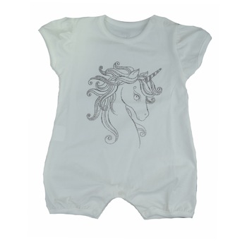 Salopeta de vara pentru fete Koala Unicorn 08-557A, Alb 62 cm Salopeta de vara pentru fete Koala Unicorn 08-557A, Alb 62 cm