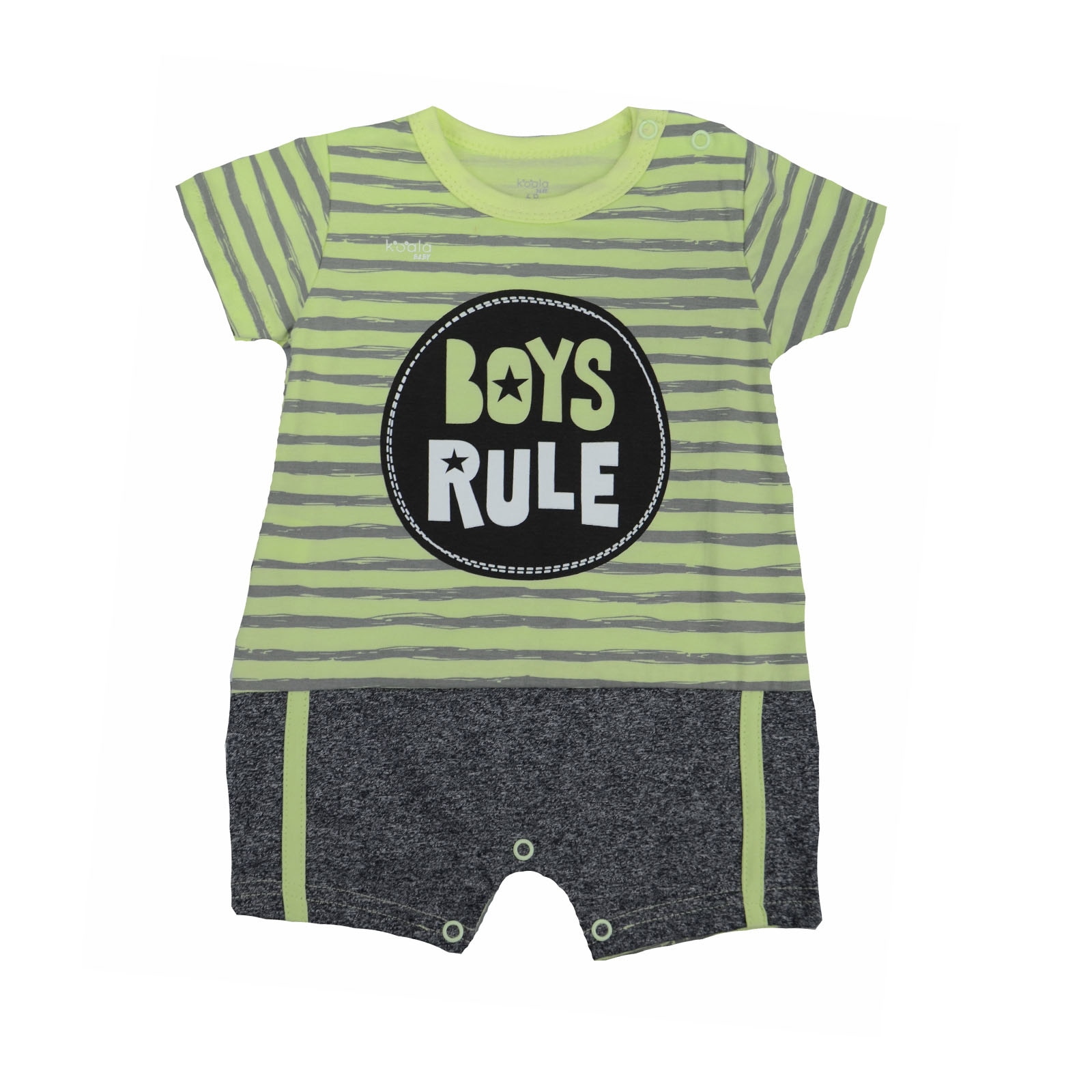 Salopeta de vara pentru baieti Koala Boys Rule 07-751V, Verde 68 cm