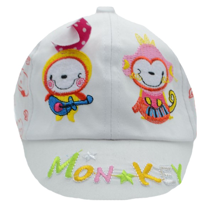 Sapca pentru fete Mini Junior PPFNN-12A, Alb 50 CM Standard