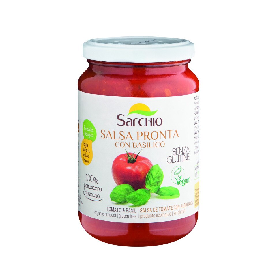 Sos de rosii cu busuioc, fara gluten, BIO 340g - Sarchio