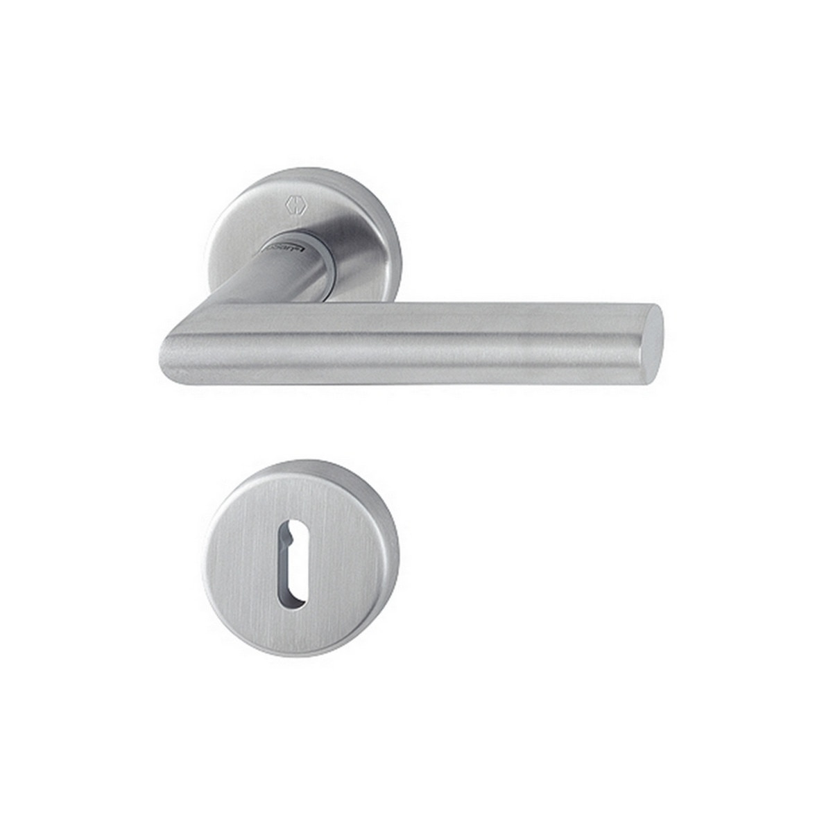 Maner usa interior, Hoppe Amsterdam, cu rozeta pentru cheie, material inox, anti-microbian