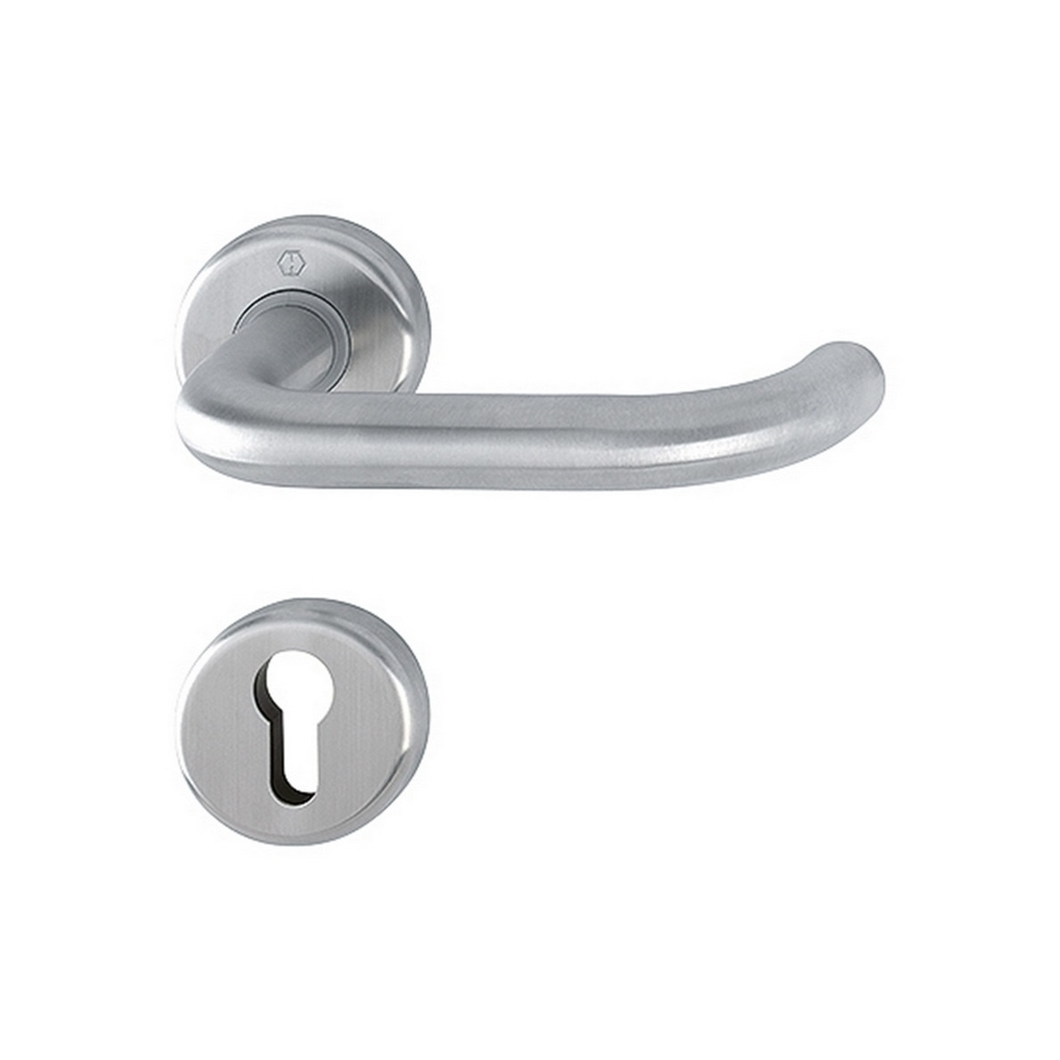 Maner usa interior, Hoppe Baden, cu rozeta pentru cilindru, material inox