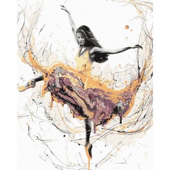 Set picturi pe numere, panza pe rama, Ballet Vibes, 50x65cm, culori acrilice, pensule, panza incadrata pe o rama de lemn Set picturi pe numere, panza pe rama, Ballet Vibes, 50x65cm, culori acrilice, pensule, panza incadrata pe o rama de lemn