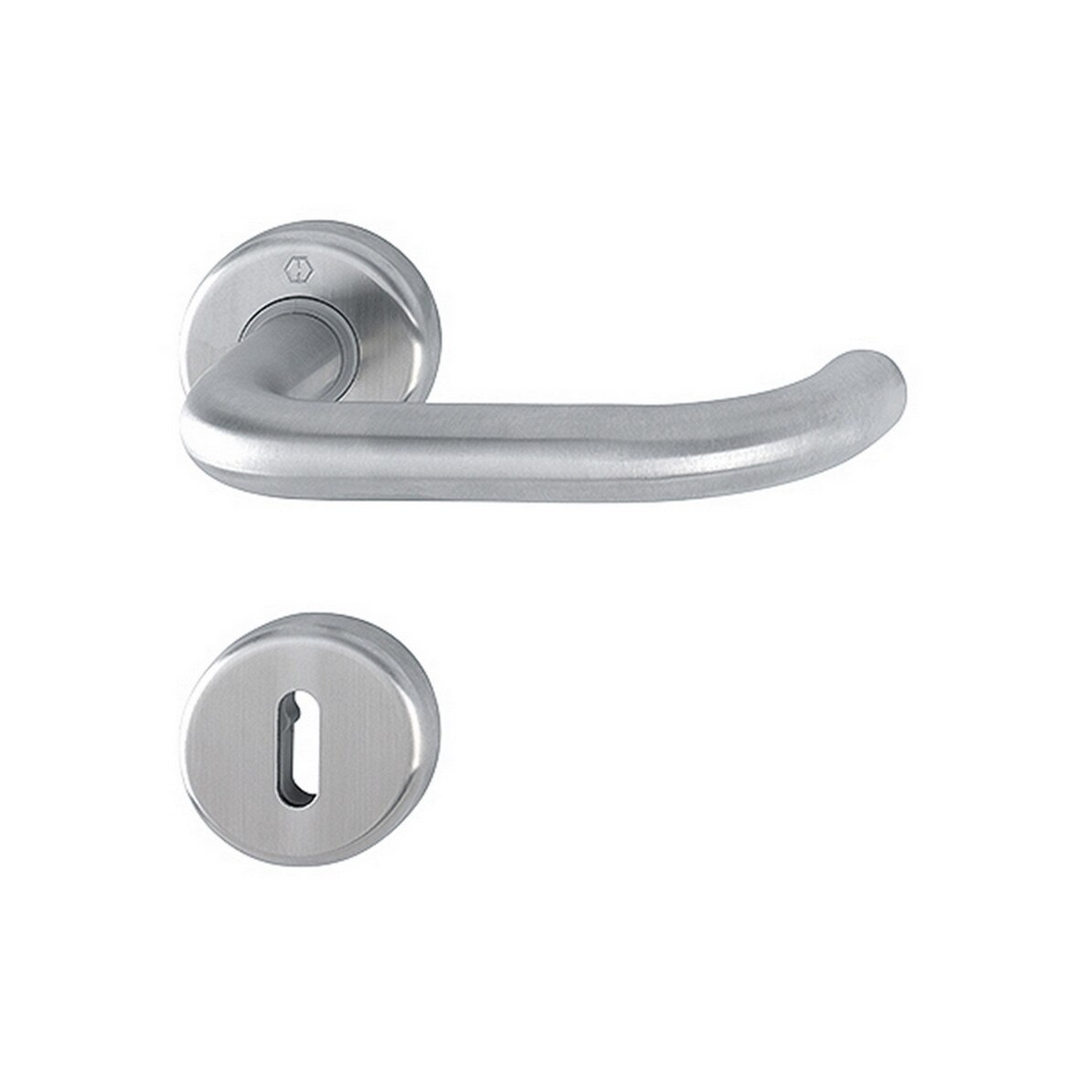 Maner usa interior, Hoppe Baden, cu rozeta pentru cheie, material inox