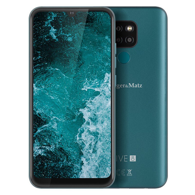 Telefon mobil, kruger&matz, live 8, dual sim, 4G LTE, 64 GB, 3 GB RAM, turcoaz