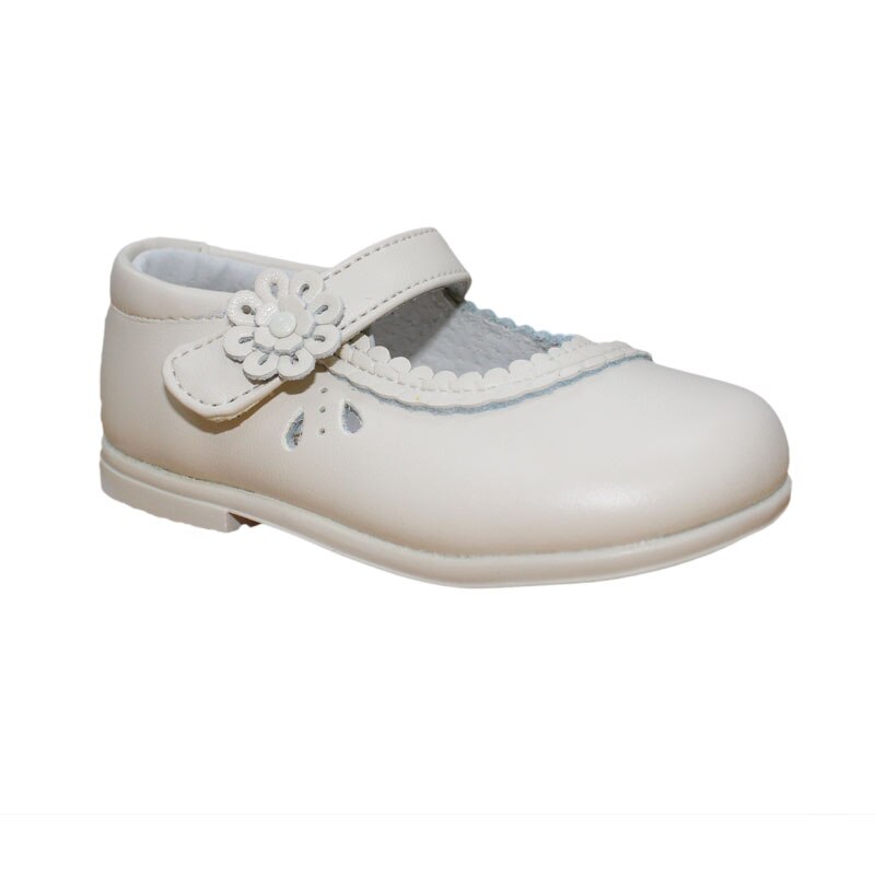 Pantofiori fete din piele naturala A2338, Bej