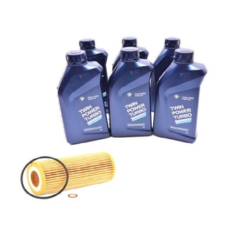 Pachet 6 litri ulei motor BMW Twin Power Turbo Longlife04 5W30, 6l,Filtru Ulei ManBMW E46,E39 Pachet 6 litri ulei motor BMW Twin Power Turbo Longlife04 5W30, 6l,Filtru Ulei ManBMW E46,E39