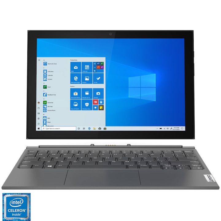 Lenovo IdeaPad Duet 3 10IGL5 2in1 Laptop, Intel Celeron N4020, 10.3, WUXGA, Touch, IPS, 4GB, 128GB SSD, Intel UHD Graphics 600, Windows 10 Home S, Grafit szürke