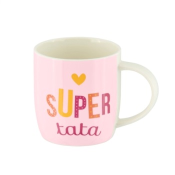 Cana - Leman - Super tata, Portelan, 150 ml, Roz Cana - Leman - Super tata, Portelan, 150 ml, Roz