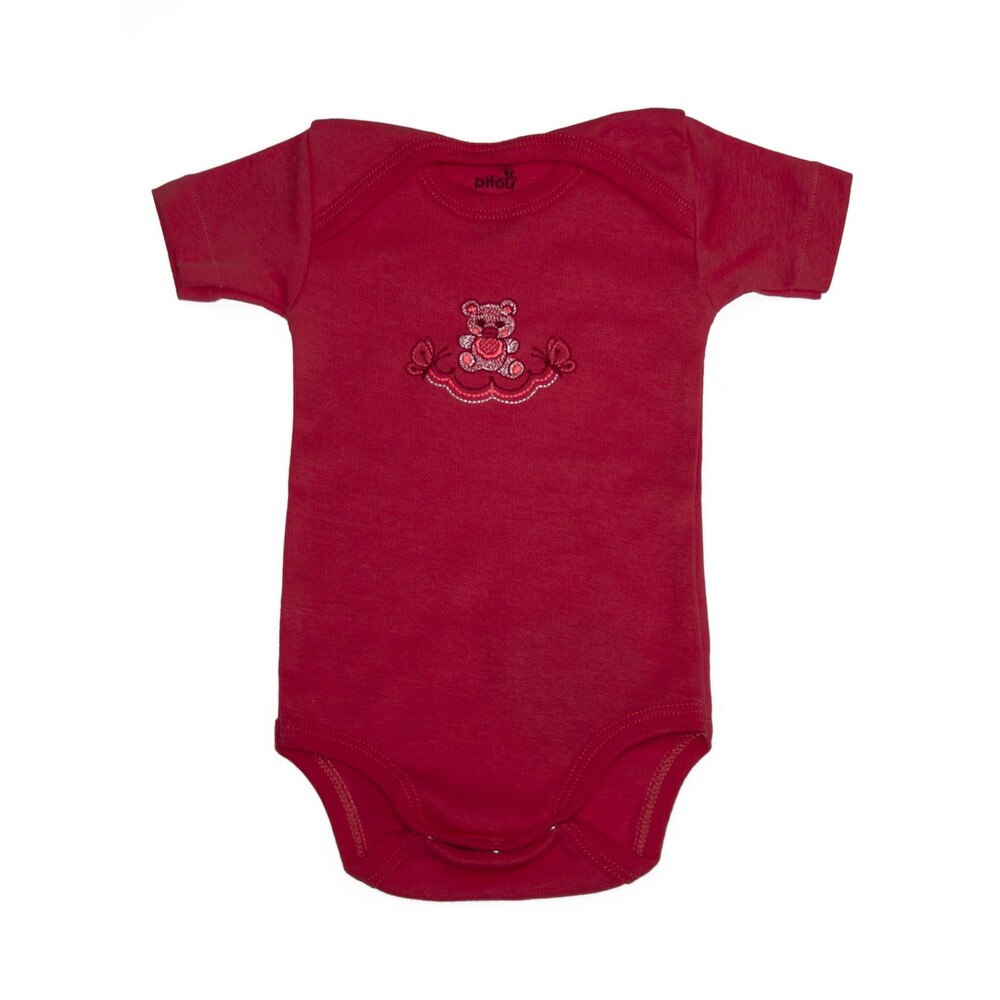 Body bebelusi cu maneca scurta, Pifou, Model 6, Portocaliu