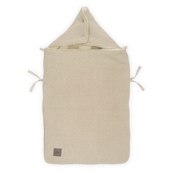 Husa picioare tricot bebelusi, Jollein Bliss, 0+, 3/5, crem Husa picioare tricot bebelusi, Jollein Bliss, 0+, 3/5, crem