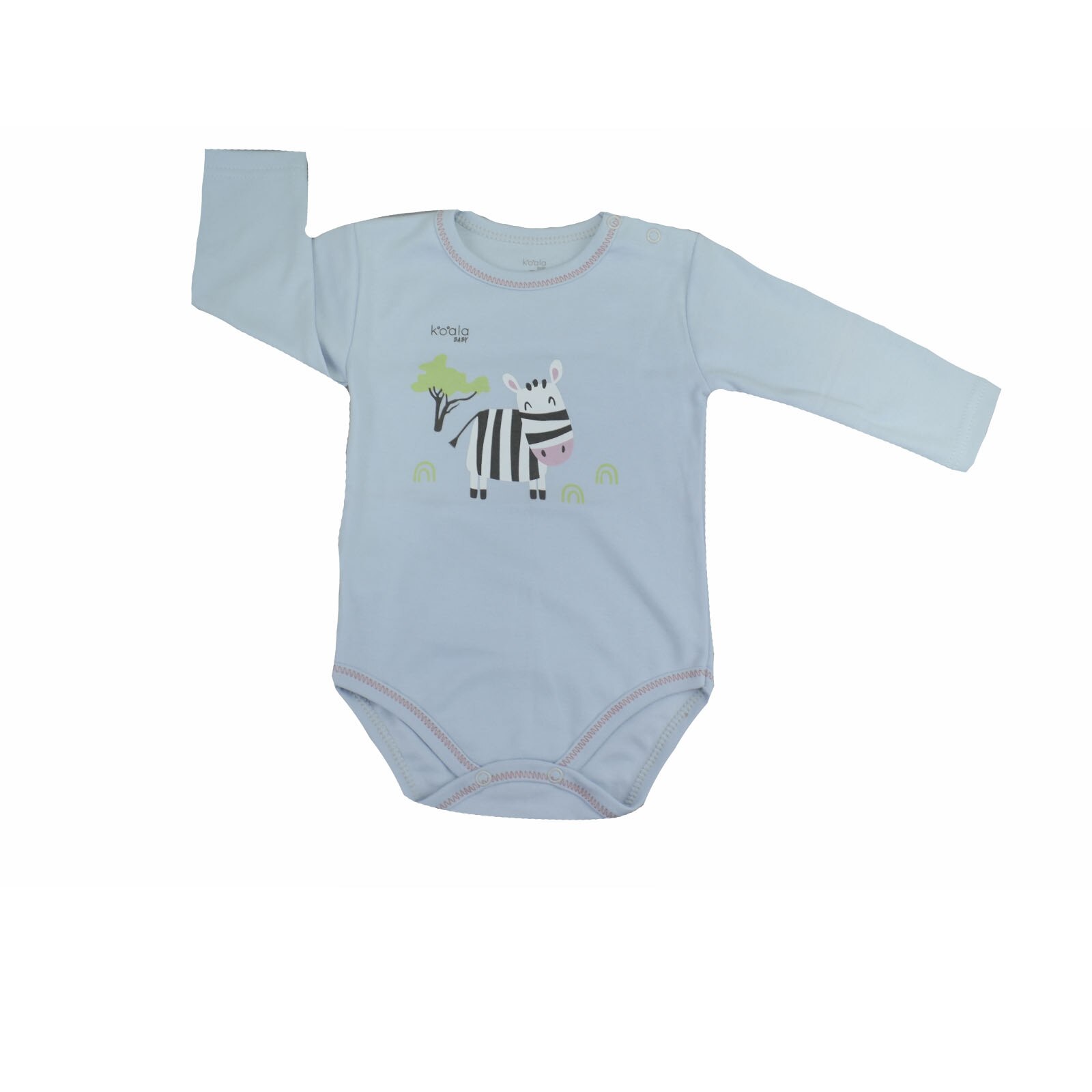 Body cu maneca lunga pentru baieti Koala Happy Baby 07-499A, Albastru 74 cm