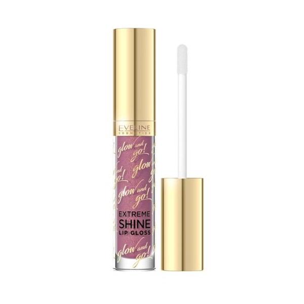 Luciu de buze, Eveline Cosmetics, Glow and go! Extreme Shine Lip Gloss, 05 Sparkling Caramel, 4.5 ml