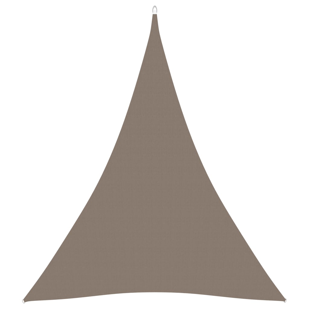 Copertina parasolar triunghiular vidaXL, Tesatura oxford cu invelis din PU, 4 x 5 x 5 m, Gri Taupe