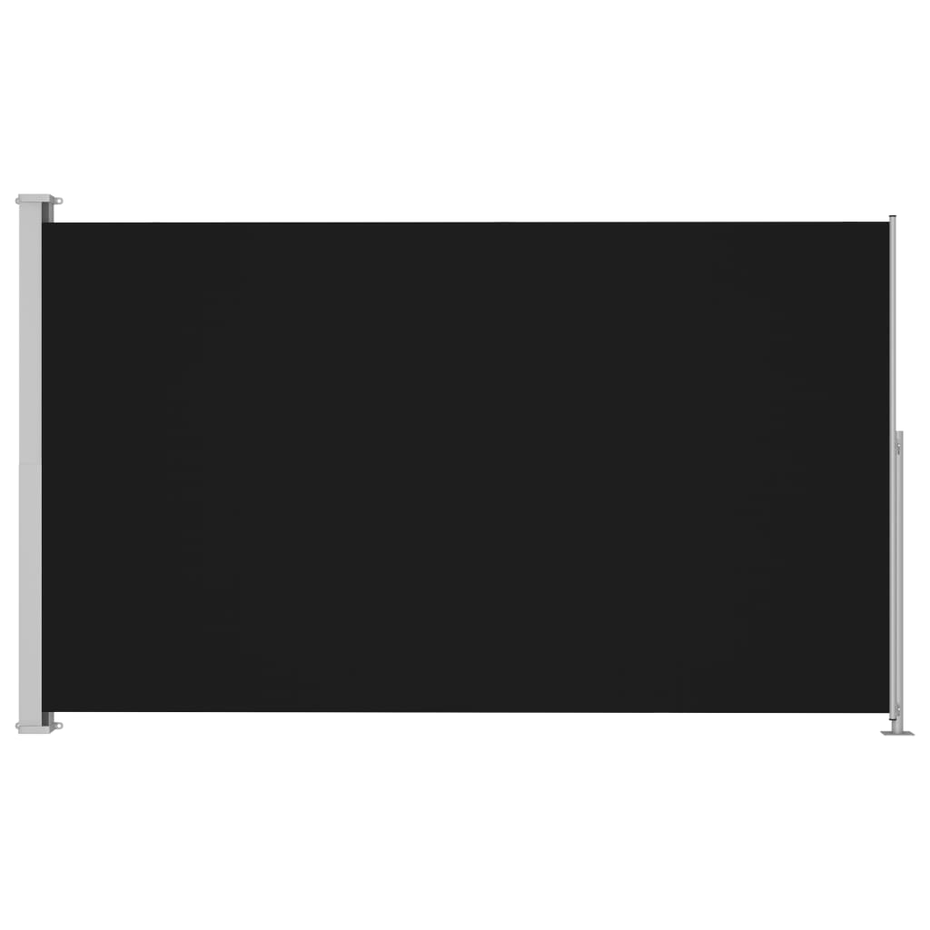 Copertina laterala retractabila de terasa, vidaXL, Tesatura, 220 x 300 cm, Negru