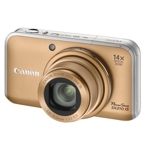 Aparat foto digital Canon PowerShot SX210IS Gold - eMAG.ro