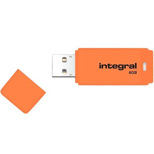 Stick USB 8GB INTEGRAL Drive Neon USB 2.0 INFD8GBNEONOR Portocaliu