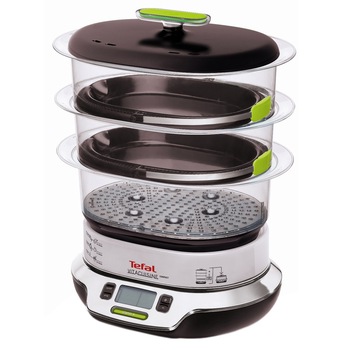 Aparat de gatit cu aburi Tefal VS400333 VitaCuisine Compact, 3 course meal to go, Functie vitamine plus, 1800 W, Inox/Negru/Gri Aparat de gatit cu aburi Tefal VS400333 VitaCuisine Compact, 3 course meal to go, Functie vitamine plus, 1800 W, Inox/Negru/Gri