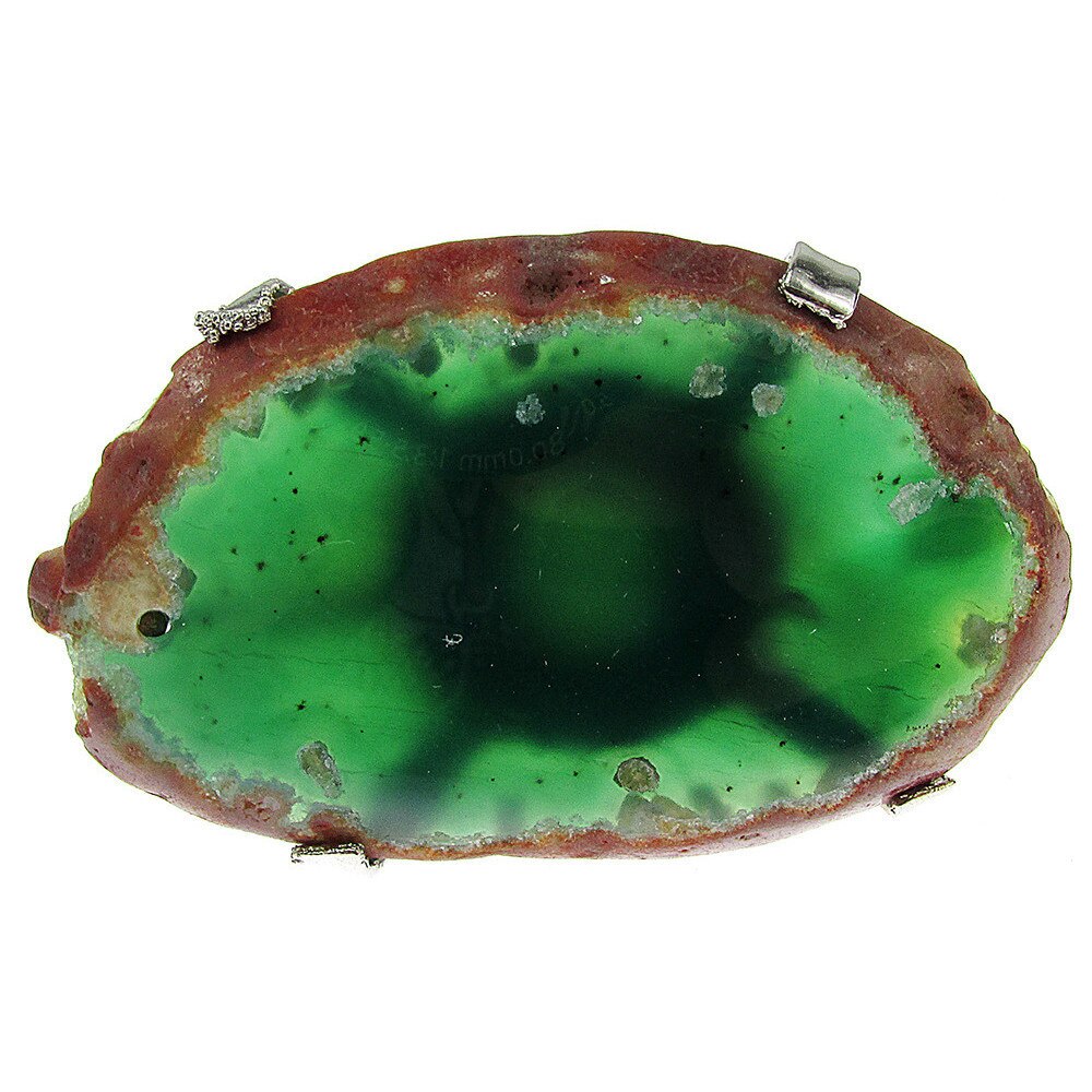 Inel reglabil statement masiv cu agata verde naturala C