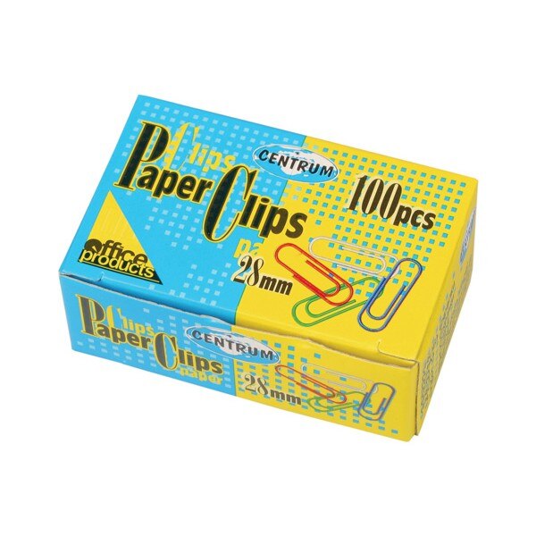 Agrafe metalice color, 28 mm, 100 buc/cut