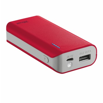 Acumulator extern Trust Primo, 4400 mAh, Rosu Acumulator extern Trust Primo, 4400 mAh, Rosu