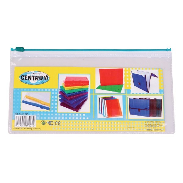 Plic plastic 225 x 125mm transparent cu zipp-lock si locas eticheta, 0.14mm