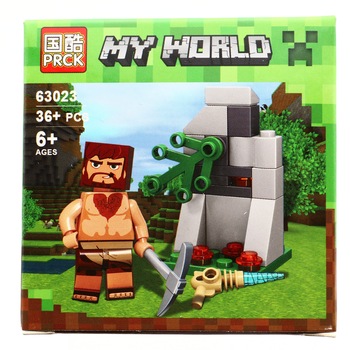 Set de constructie, Minecraft my world, Neandertalul cu tarnacop, 36 piese Set de constructie, Minecraft my world, Neandertalul cu tarnacop, 36 piese