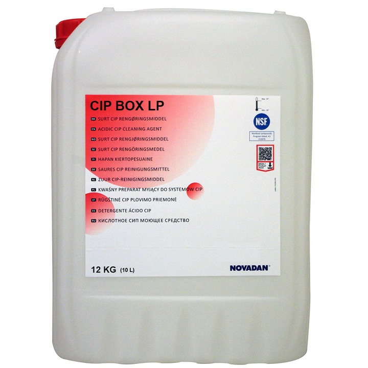 Професионален CIP киселинен препарат за алуминиеви и сплавни повърхности, Novadan CIP BOX LP, 12KG