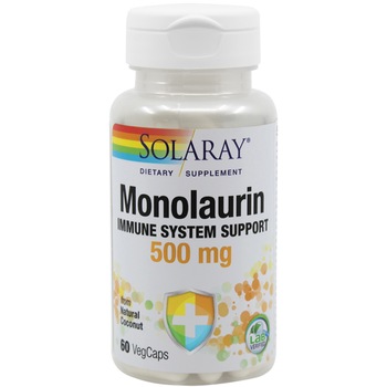Supliment alimentar Monolaurin 500mg Solaray, 60 capsule Secom Supliment alimentar Monolaurin 500mg Solaray, 60 capsule Secom
