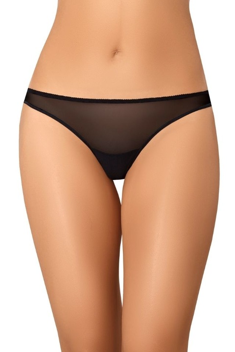 Chiloti de dama brazilieni, cu plasa, fara sudura, Teyli Tati, Negru