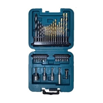 Set 34 accesorii Makita B-68498, burghie, biti, adaptor biti Set 34 accesorii Makita B-68498, burghie, biti, adaptor biti