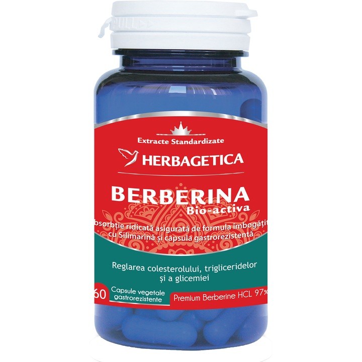 Supliment alimentar Berberina bio-activa, Herbagetica, 60 capsule