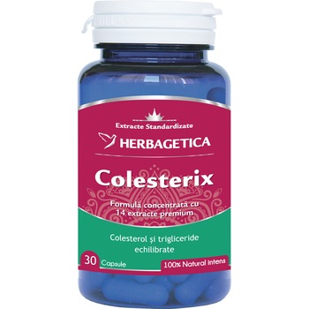 Supliment alimentar colesterix, Herbagetica, 30 capsule Supliment alimentar colesterix, Herbagetica, 30 capsule