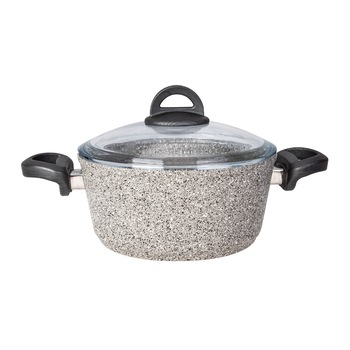 Oala cu capac, Karaca, Granit Bio, Gri inchis, 24 cm, 4 l Oala cu capac, Karaca, Granit Bio, Gri inchis, 24 cm, 4 l