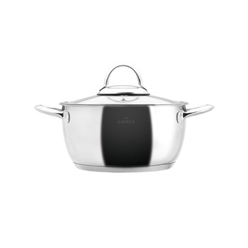 Oala cu capac, Karaca, Jump, Otel inoxidabil, 16 cm, 1.6 l Oala cu capac, Karaca, Jump, Otel inoxidabil, 16 cm, 1.6 l