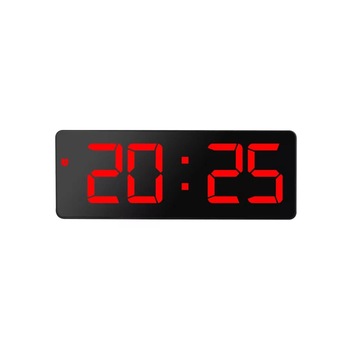 Ceas digital LED cu oglinda, afisaj rosu, cablu usb, negru Ceas digital LED cu oglinda, afisaj rosu, cablu usb, negru