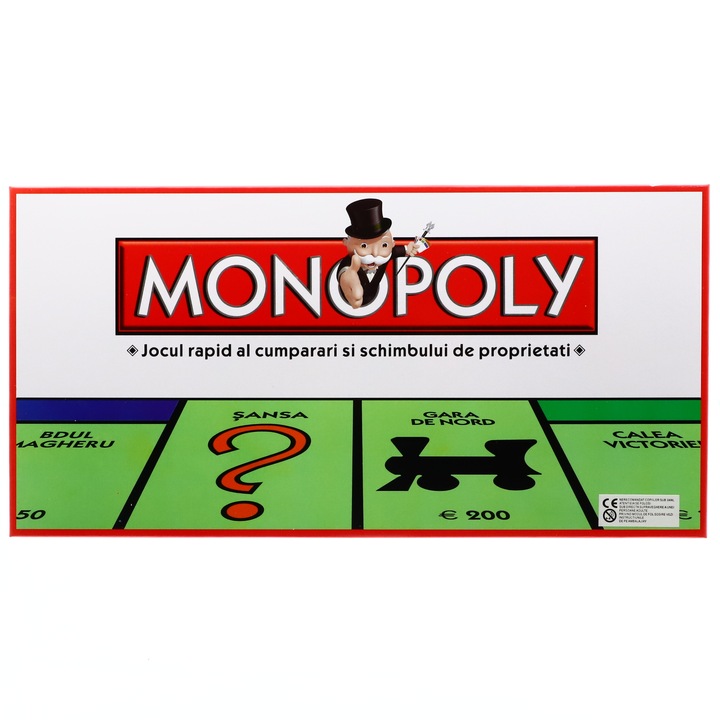 OEM Klasszikus Monopoly játék, fejleszti a vállalkozói készségeket, románul