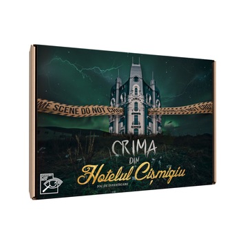 Joc de Societate - Crima din Hotelul Cismigiu - Joc Detectiv, Escape Room - Caz Nerezolvat de Investigat - Mystery Case Box
