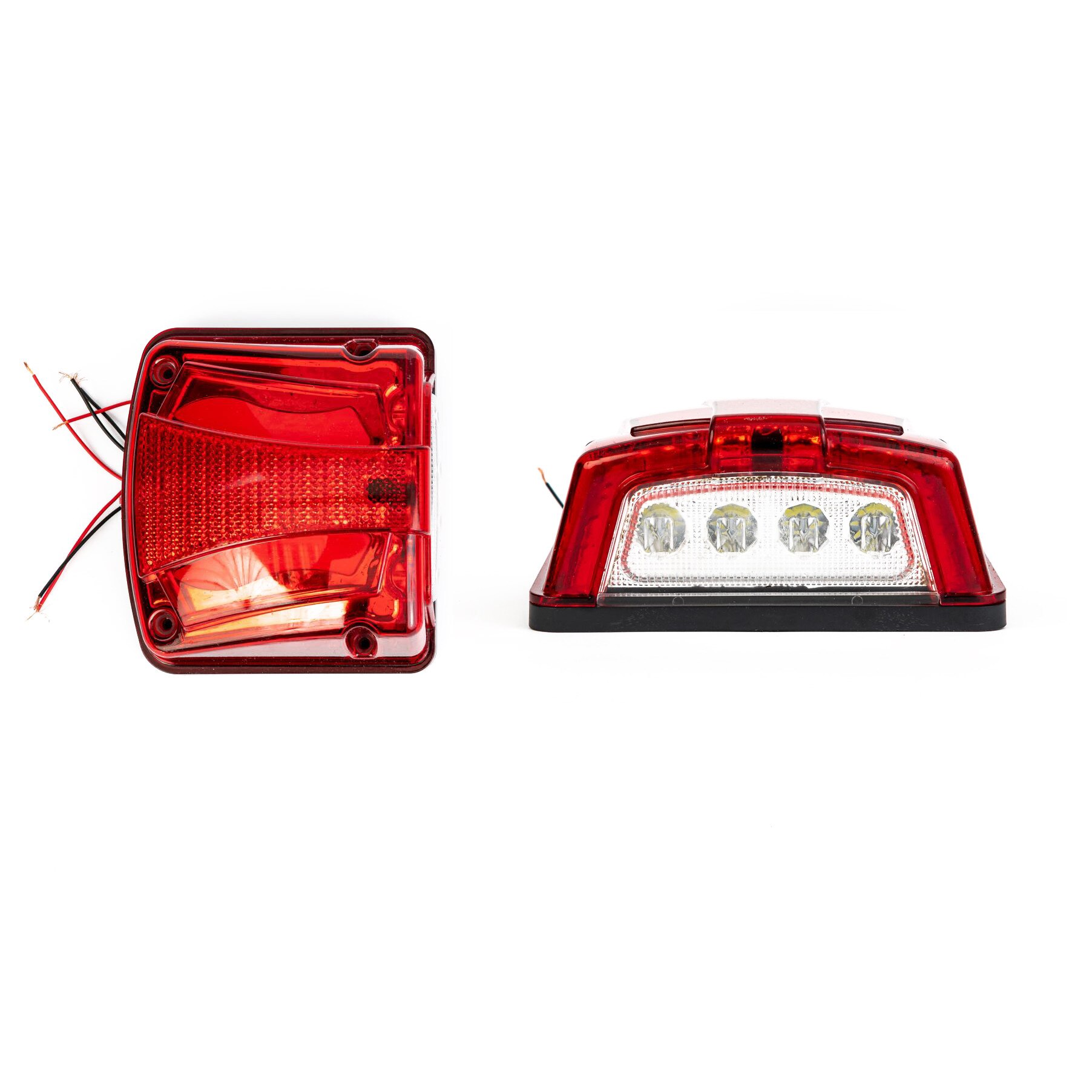 Set 2x Lampi LED Flexzon, Universale, Alb Pentru Numar Si Rosu Pentru Gabarit , 12v-24v, Neon Efect
