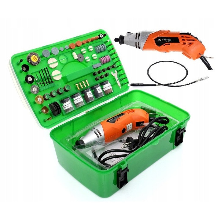 Set trusa minifreza 218 piese170 W tip Biax, slefuitor polizor