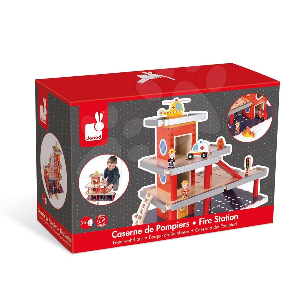 Set de joaca Janod Statie de pompieri, din lemn