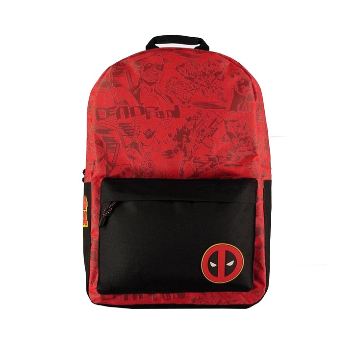 Marvel táska, Deadpool, piros feketével, 43 x 42 x 15 cm