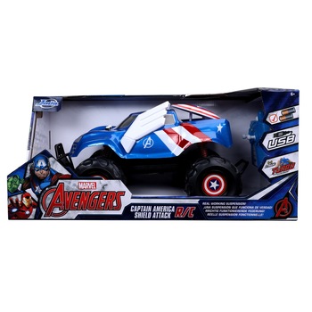 Masinuta Cu Telecomanda Marvel Rc Captain America Scara 1:14 Masinuta Cu Telecomanda Marvel Rc Captain America Scara 1:14