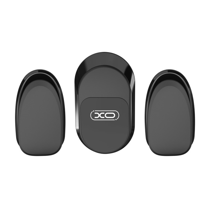 Комплект от 3 универсални магнитни държача XO-C66 за телефон, ключове и други предмети, черни, BBL2438