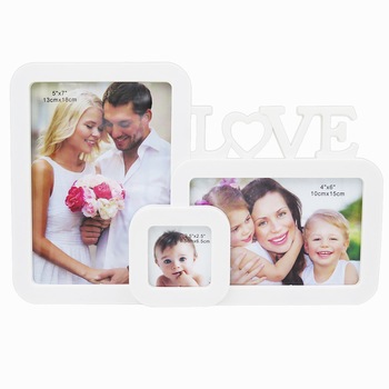 Rama foto colaj Love, Rhainer, 3 poze, Alb, 20 x 30 cm Rama foto colaj Love, Rhainer, 3 poze, Alb, 20 x 30 cm