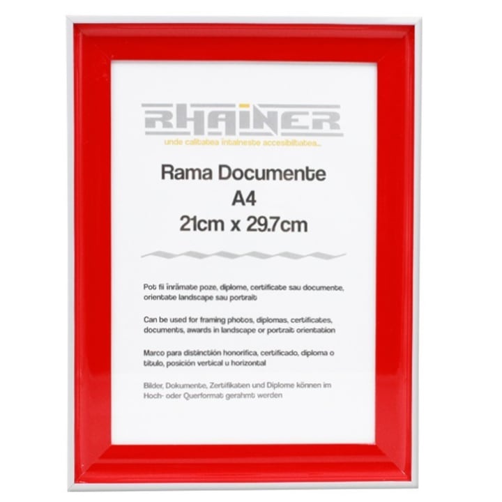 Фоторамка Almeria, Rhainer, червена, A4