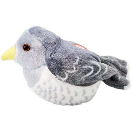 Jucarie de plus cu sunet - Cuc, 15 cm, Gri, Plus