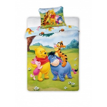Lenjerie de pat pentru copii Faro, Pooh, Bumbac, 100x135 cm Lenjerie de pat pentru copii Faro, Pooh, Bumbac, 100x135 cm