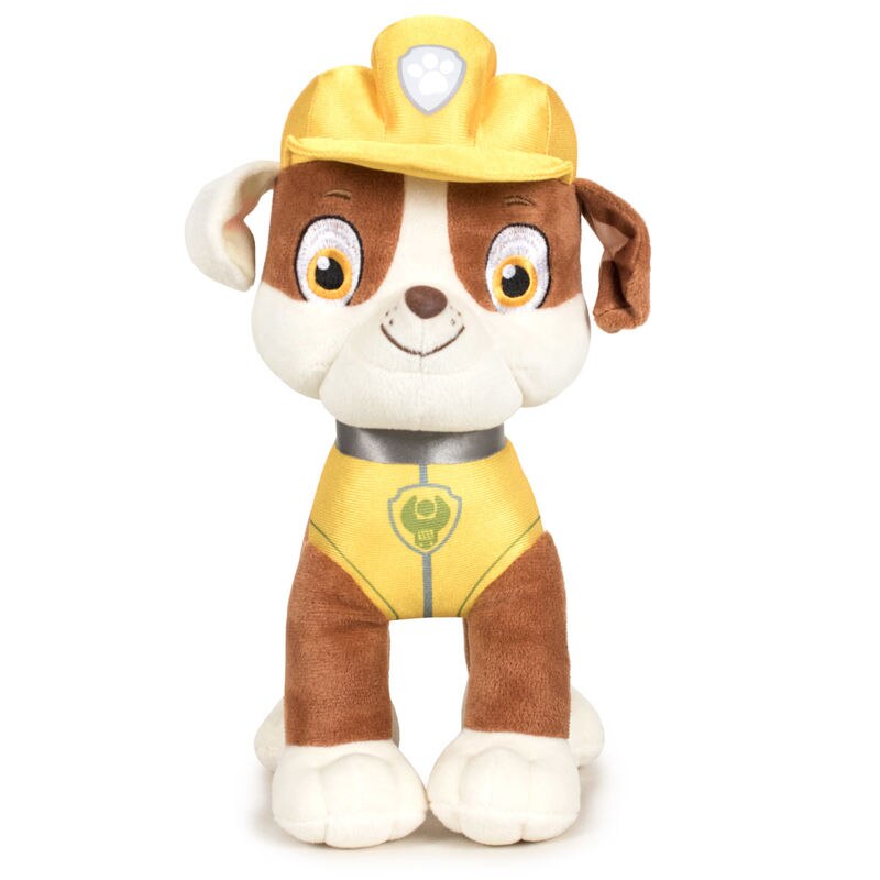 Jucarie de plus, Paw Patrol, Rubble, Galben, 19 cm