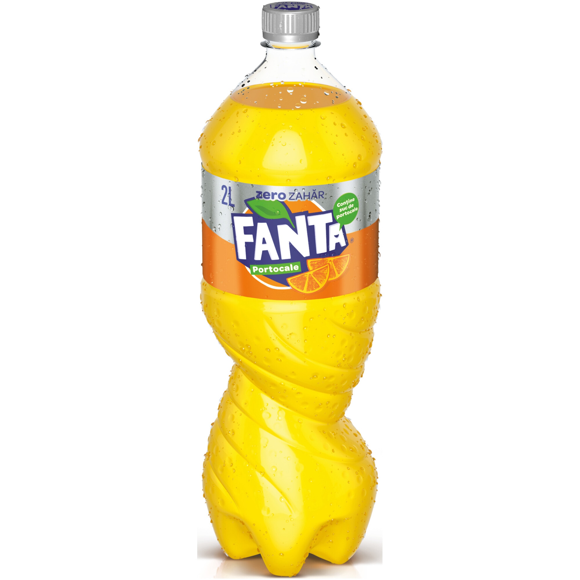 Bautura Carbogazoasa Fanta portocale, Zero zahar, Pet, 2l